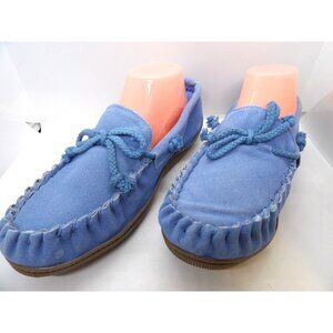 Moon Beam Women's Moccasin Slipper Blue size 10W New